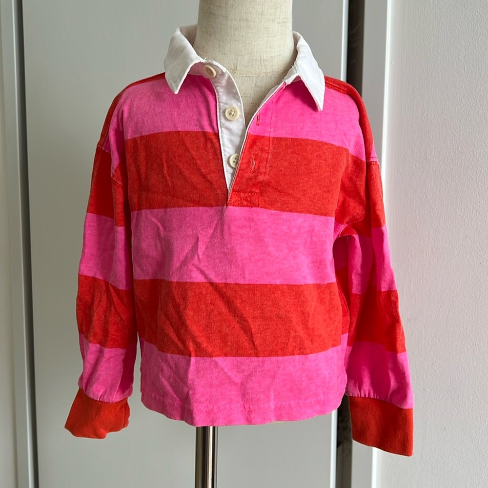J Cree Pink Red Polo XXS (2-3 Years)